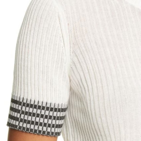 Rag & Bone Artic Check Short Sleeve T-Shirt Top - Picture 4 of 7